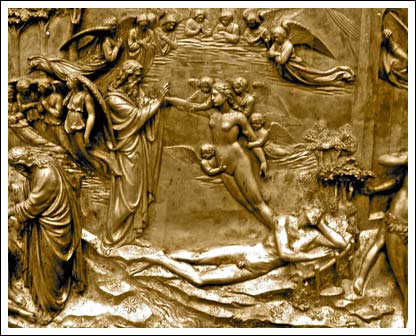 Creation of Eve, panel from Ghberti's door