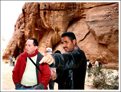 Jim with our guide in Petra