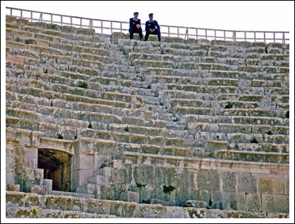 Guards in the South Theatre, Jerash